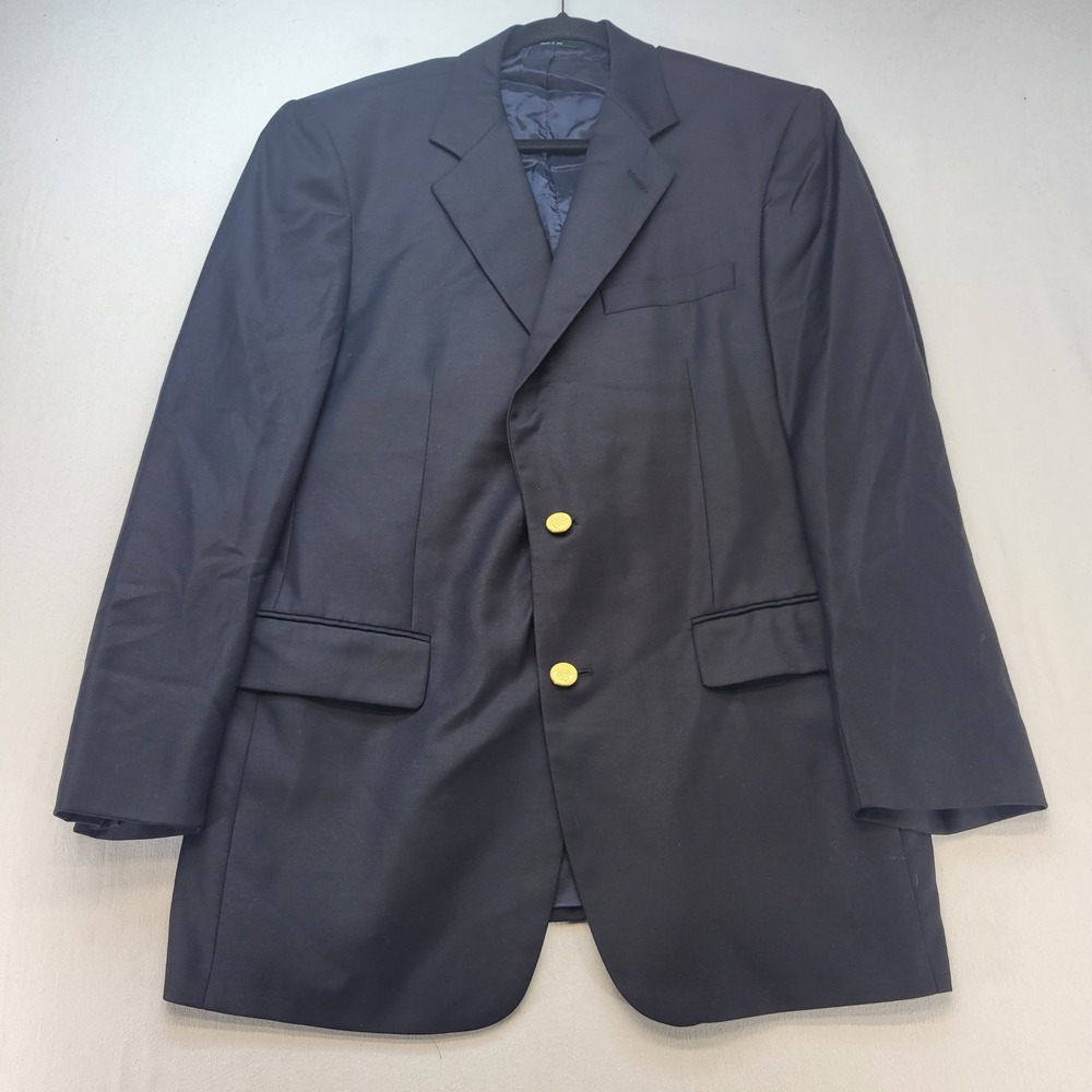 Brooks Brothers Blazer Mens 40R Navy Blue Country Club Loro Piana Wool USA